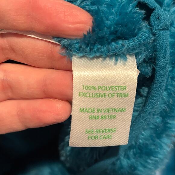 Lilly Pulitzer Turquoise Skipper Sherpa Pullover - size Small - Picture 8 of 8